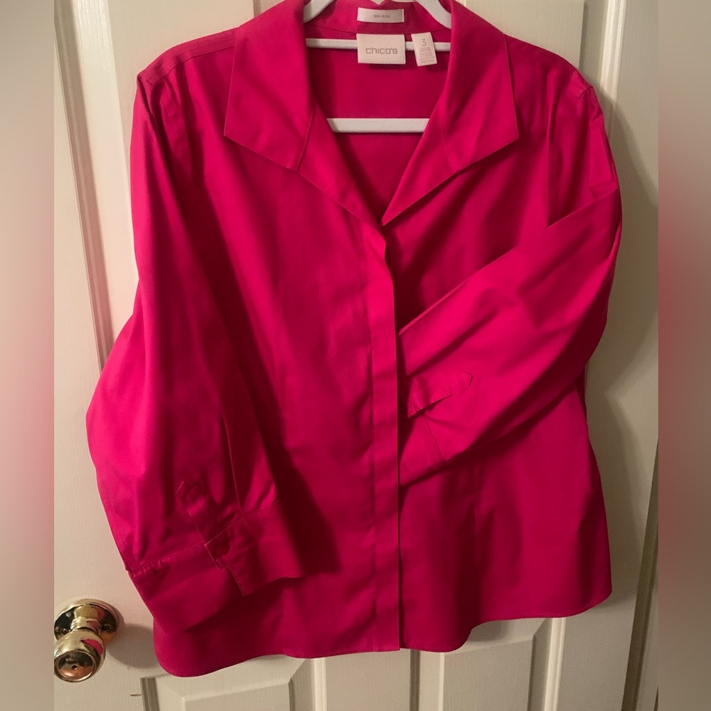 Chicos 3/4 sleeve No Iron Shirt